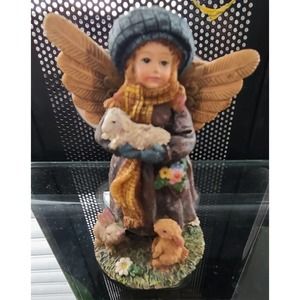 Easter angle figure decor holiday lamb rabbits 4.5" core